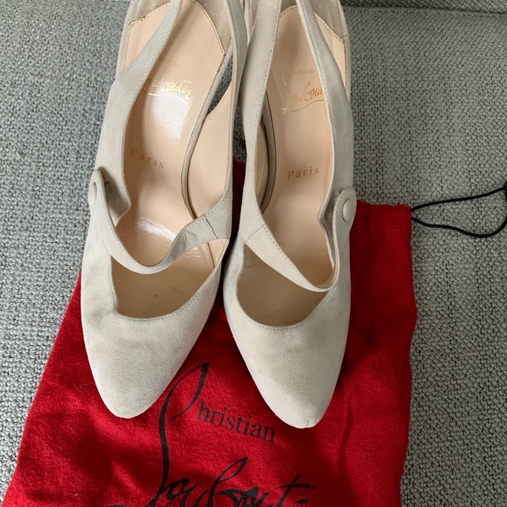 Christian Louboutin Mary Jane Heels Suede